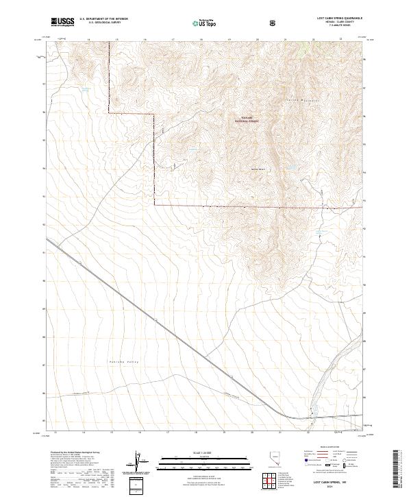 Lost Cabin Spring 2021 topographic map thumbnail