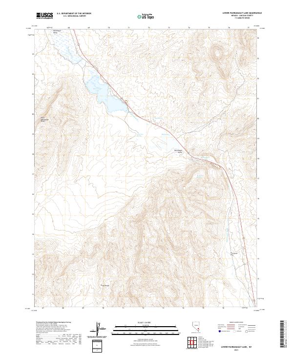 Lower Pahranagat Lake topographic map thumbnail