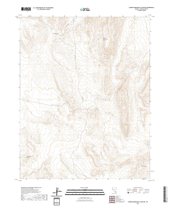 Lower Pahranagat Lake NW topographic map thumbnail