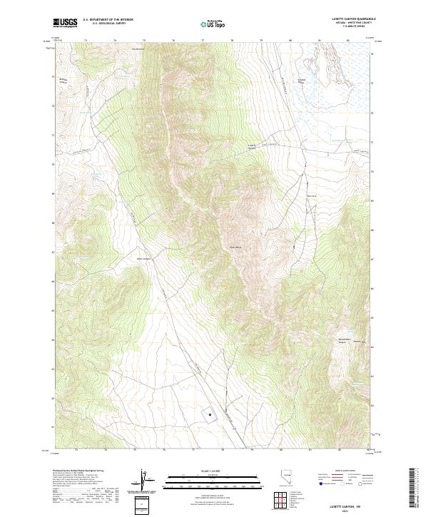 Lusetti Canyon 2021 topographic map thumbnail
