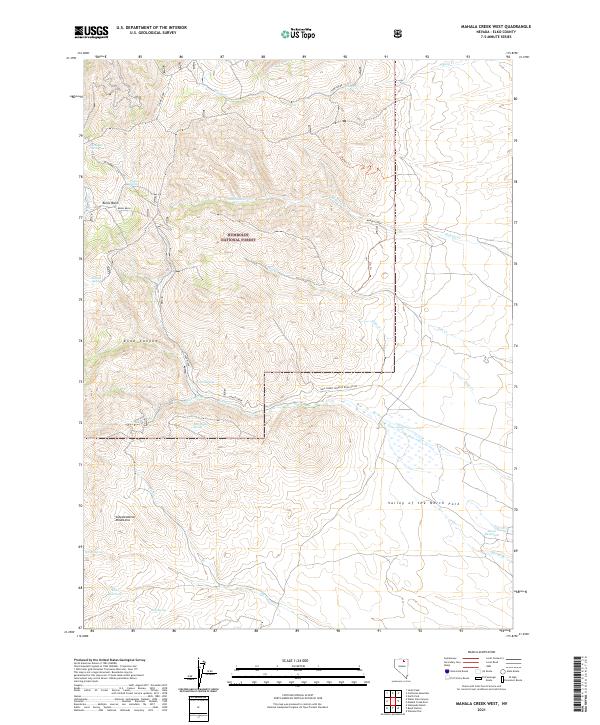 Mahala Creek West topographic map thumbnail