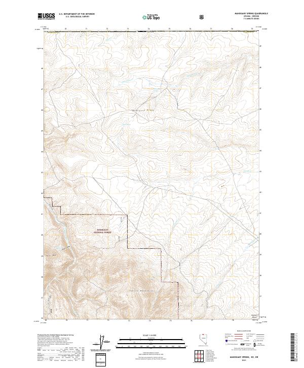 Mahogany Spring topographic map thumbnail