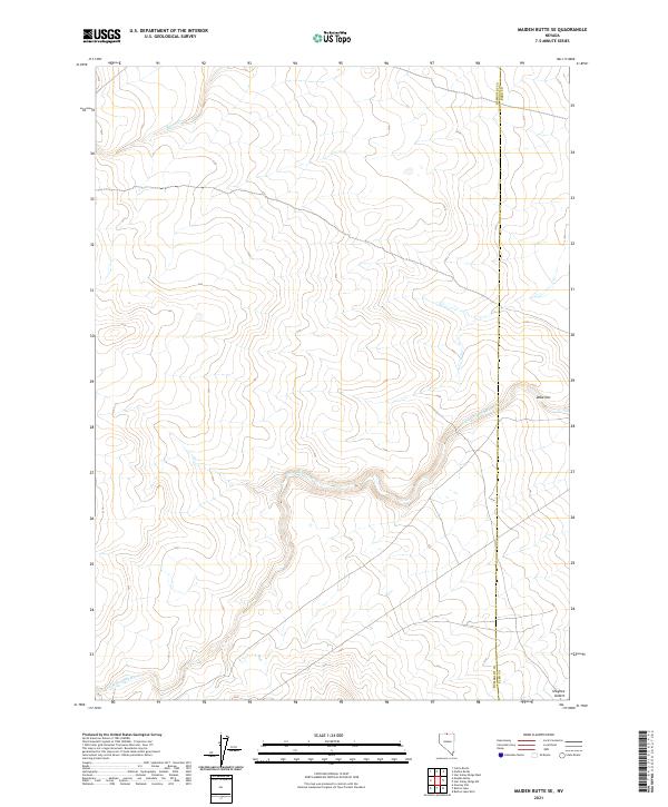 Maiden Butte SE topographic map thumbnail