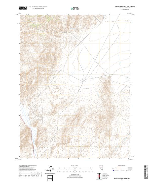 Manhattan Mountain NE topographic map thumbnail