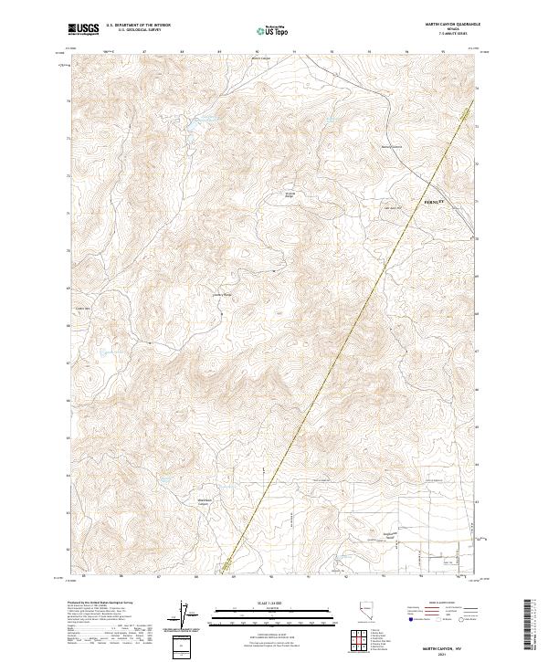Martin Canyon 2021 topographic map thumbnail