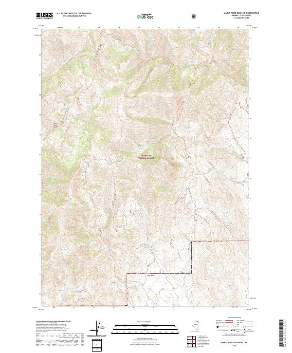 Marys River Basin NE topographic map thumbnail