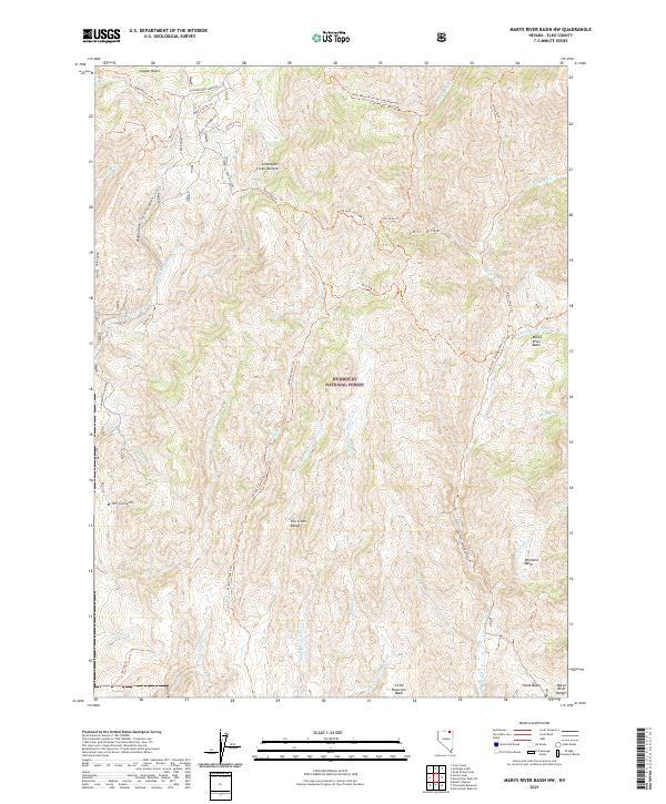 Marys River Basin NW topographic map thumbnail