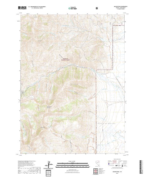 McAfee Peak 2021 topographic map thumbnail