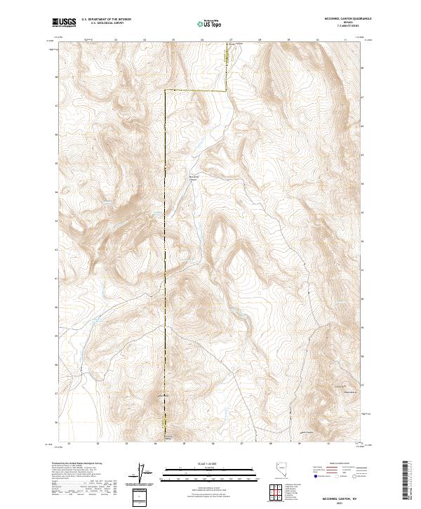 McConnel Canyon 2021 topographic map thumbnail