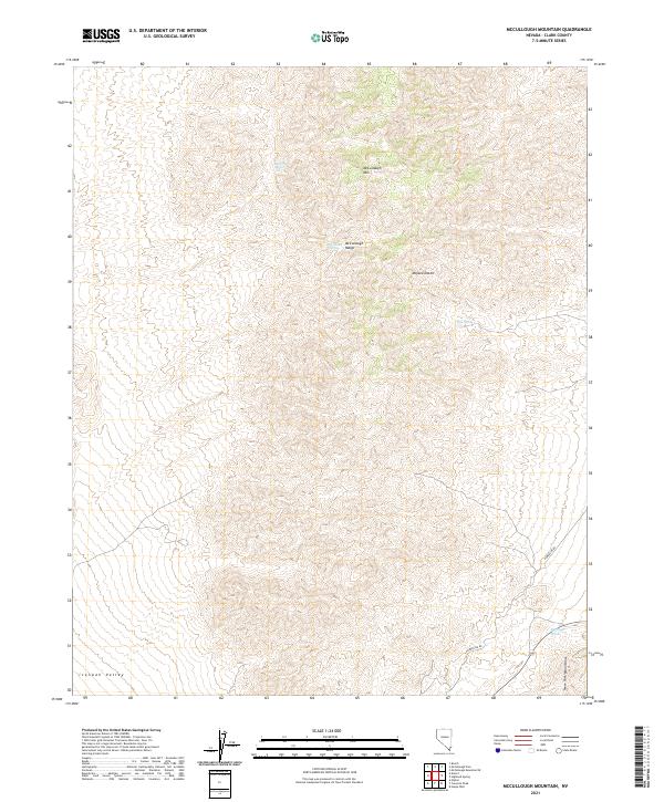 McCullough Mountain 2021 topographic map thumbnail