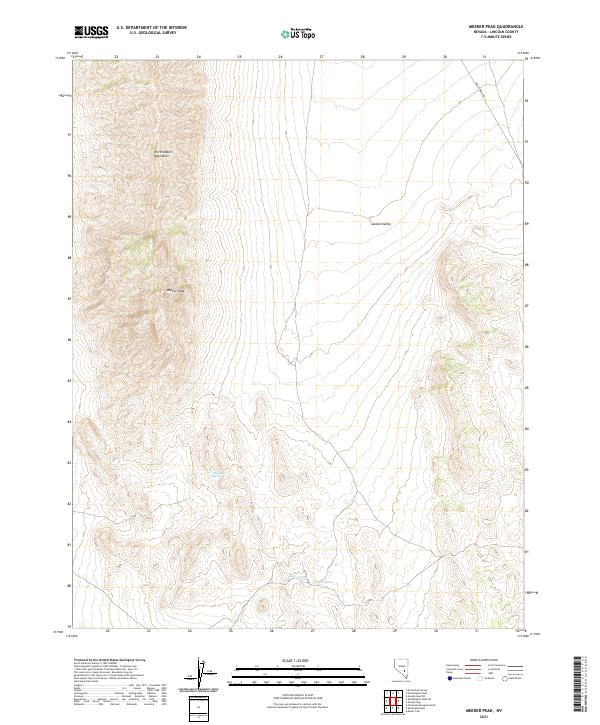 Meeker Peak 2021 topographic map thumbnail