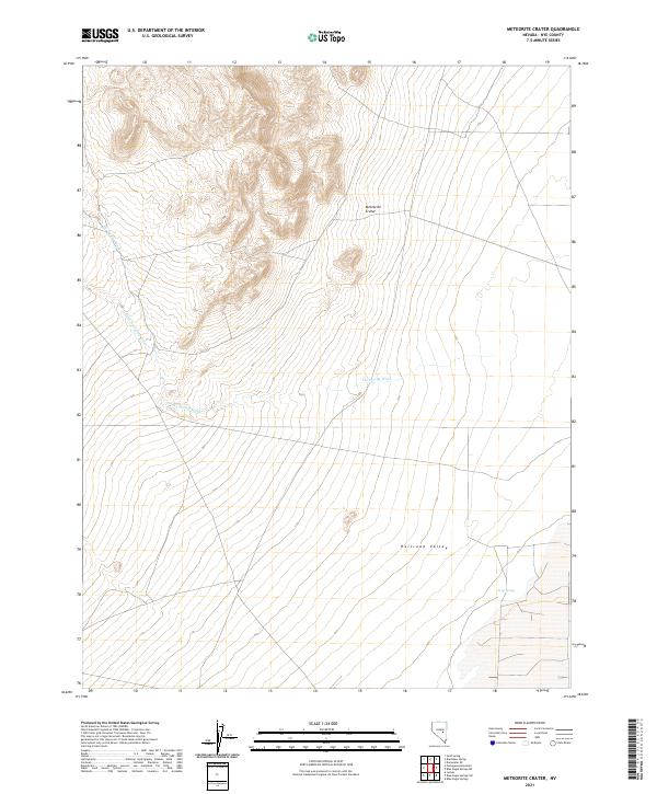 Meteorite Crater 2021 topographic map thumbnail