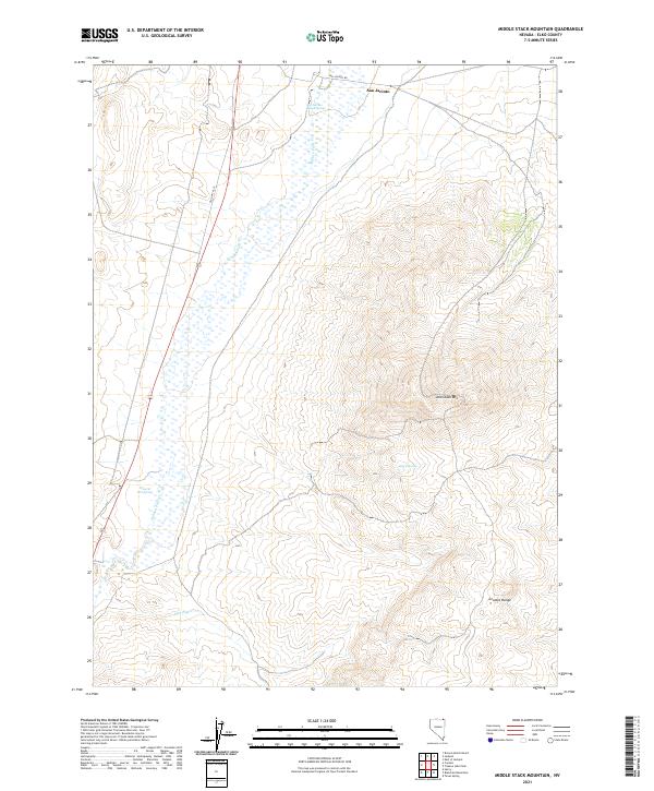 Middle Stack Mountain 2021 topographic map thumbnail
