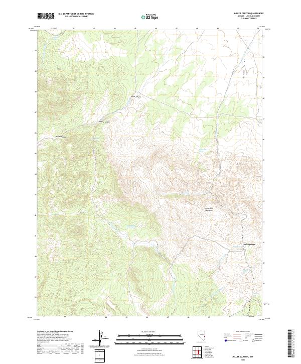 Miller Canyon 2021 topographic map thumbnail