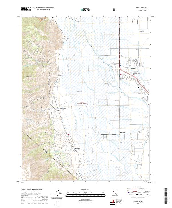 Minden 2021 topographic map thumbnail