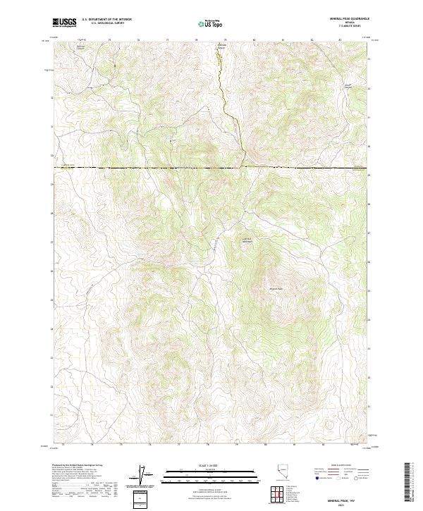 Mineral Peak 2021 topographic map thumbnail