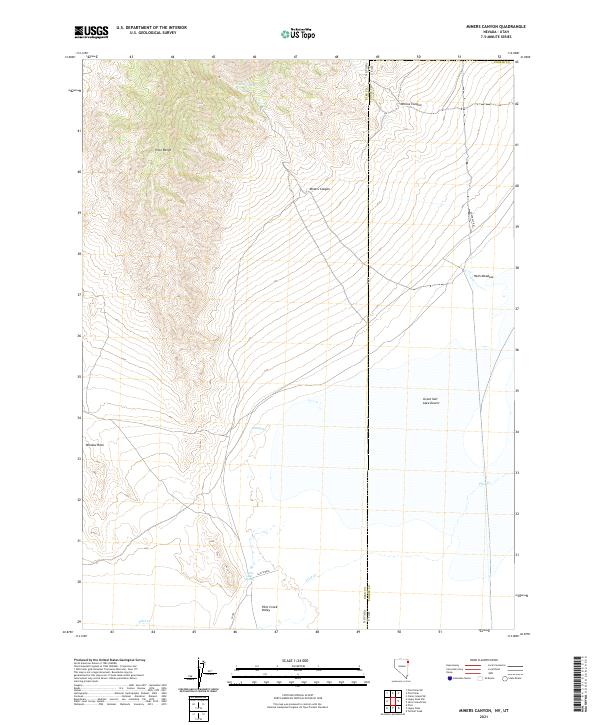 Miners Canyon topographic map thumbnail