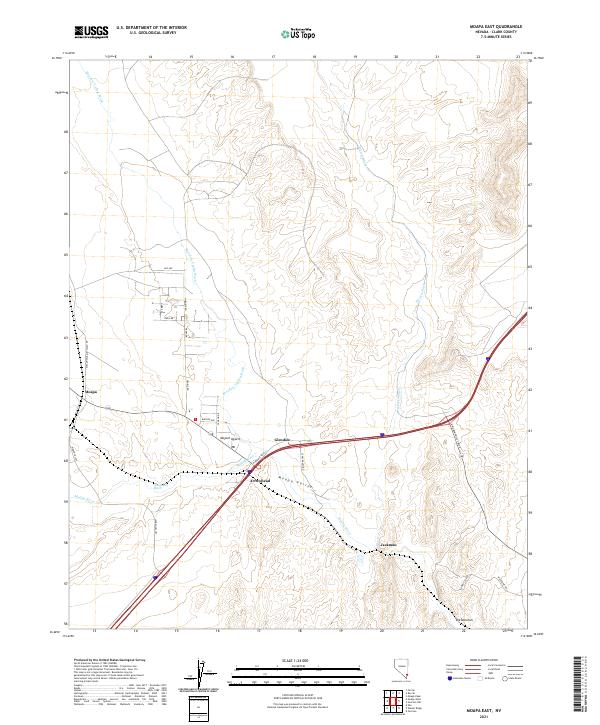 Moapa East 2021 topographic map thumbnail