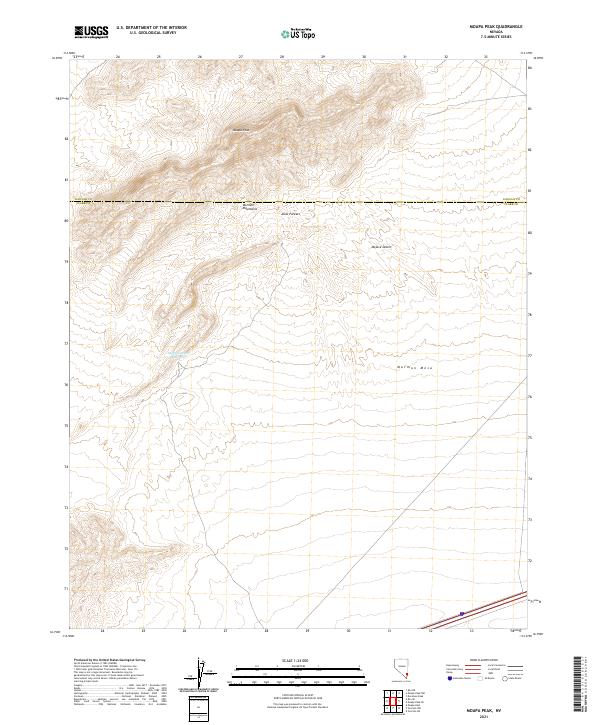 Moapa Peak 2021 topographic map thumbnail