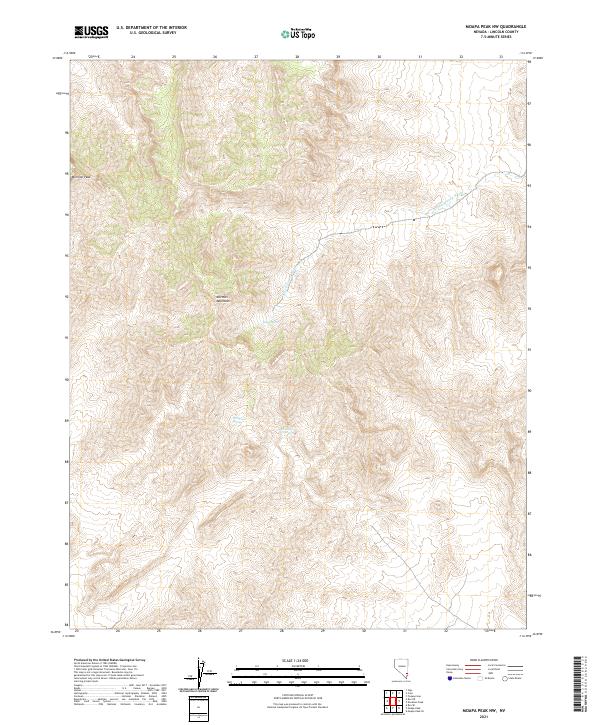 Moapa Peak NW 2021 topographic map thumbnail