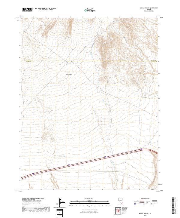 Moapa Peak SE topographic map thumbnail