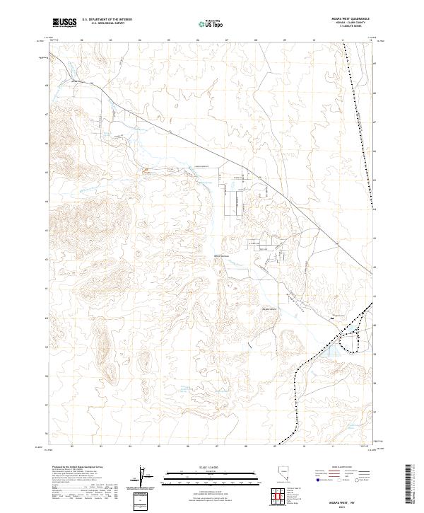Moapa West 2021 topographic map thumbnail