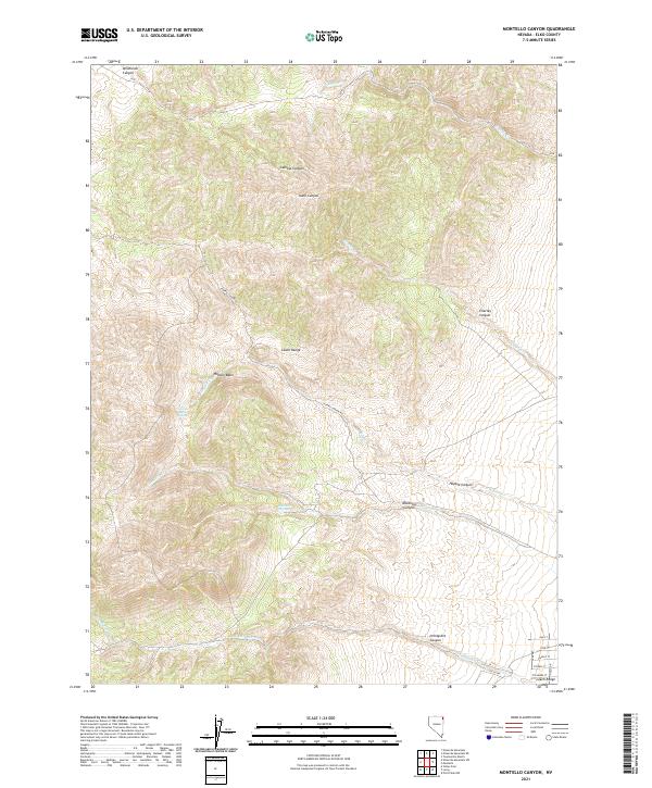Montello Canyon topographic map thumbnail