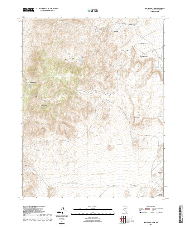 Montezuma Peak 2021 topographic map thumbnail