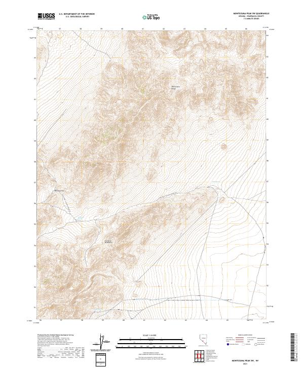 Montezuma Peak SW topographic map thumbnail