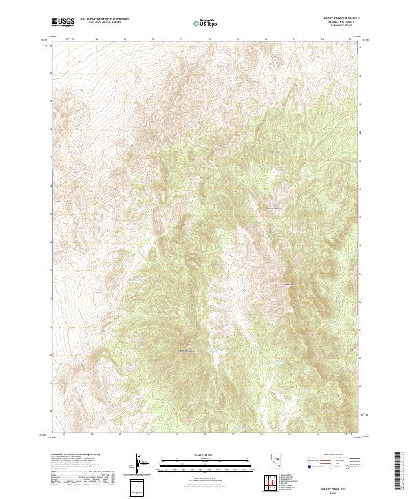 Moody Peak topographic map thumbnail