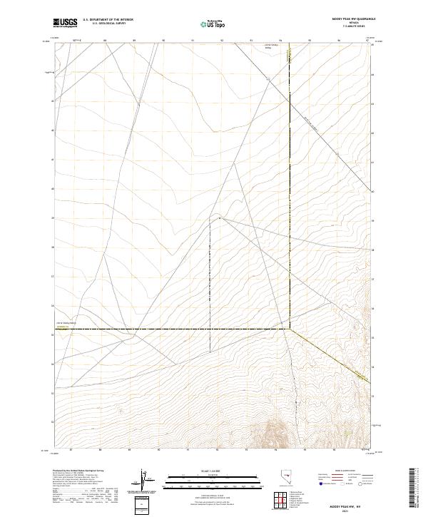 Moody Peak NW 2021 topographic map thumbnail