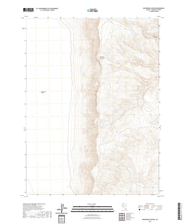 Moonshine Canyon topographic map thumbnail