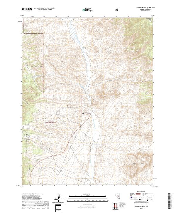 Moores Station topographic map thumbnail