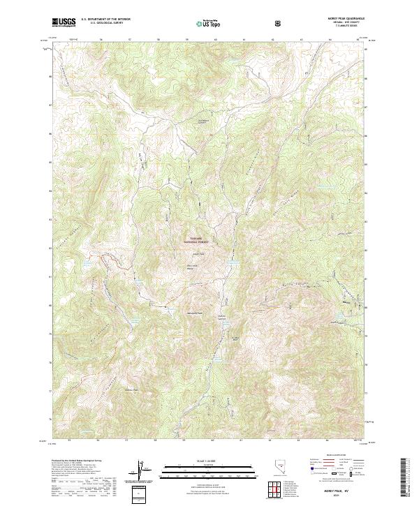 Morey Peak 2021 topographic map thumbnail
