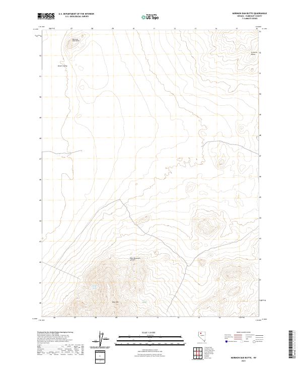 Mormon Dan Butte 2021 topographic map thumbnail