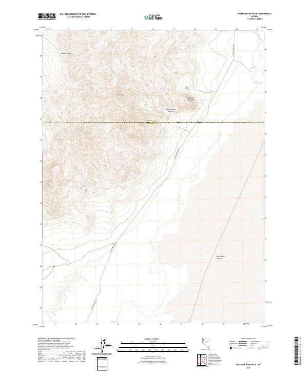 Mormon Dan Peak topographic map thumbnail
