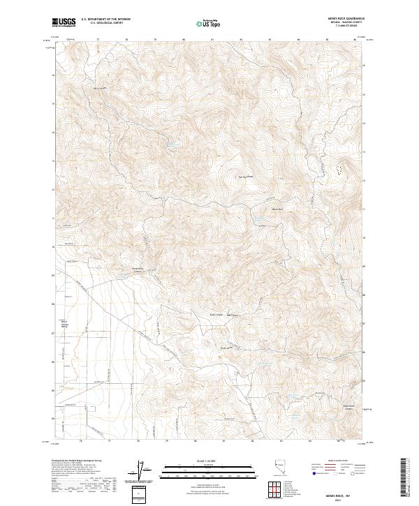 Moses Rock 2021 topographic map thumbnail