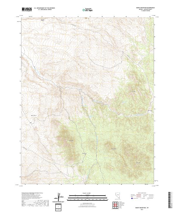 Mosey Mountain 2021 topographic map thumbnail