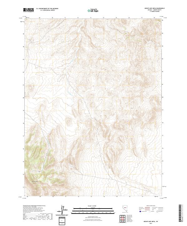 Mount Airy Mesa 2021 topographic map thumbnail
