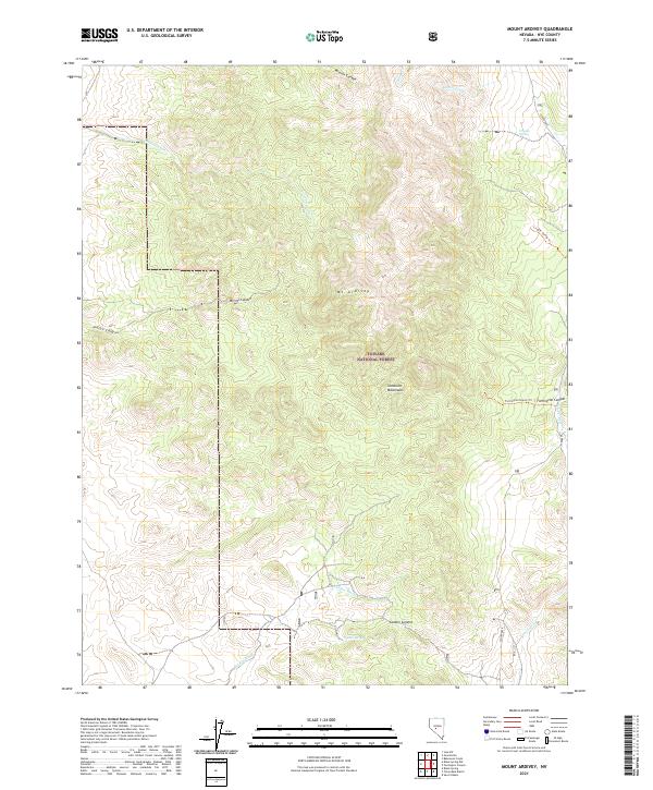 Mount Ardivey 2021 topographic map thumbnail