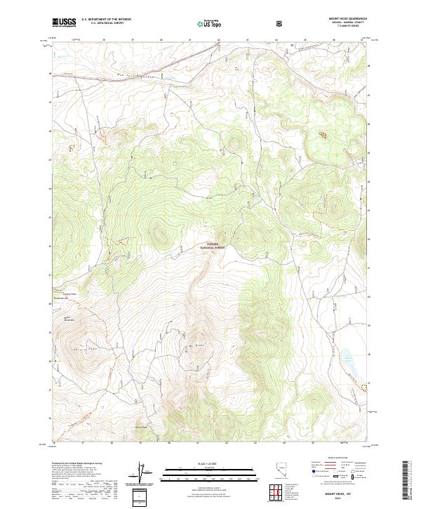 Mount Hicks 2021 topographic map thumbnail
