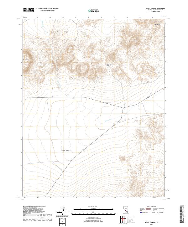 Mount Jackson 2021 topographic map thumbnail
