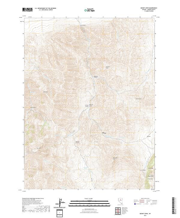 Mount Lewis 2021 topographic map thumbnail
