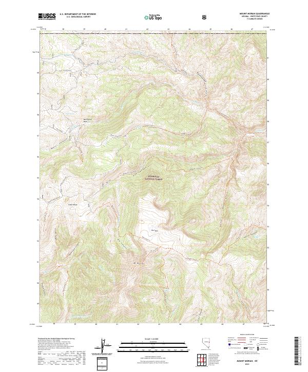 Mount Moriah 2021 topographic map thumbnail