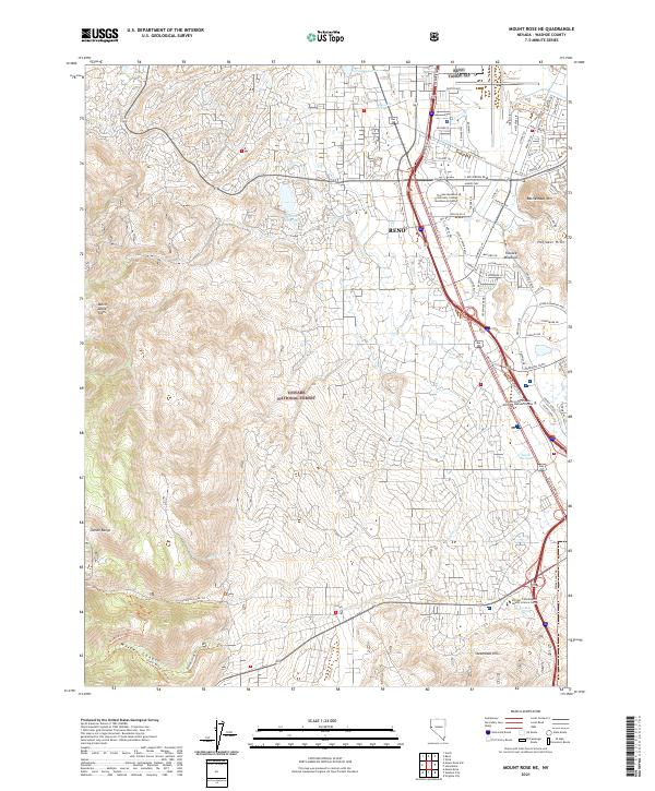 Mount Rose NE 2021 topographic map thumbnail