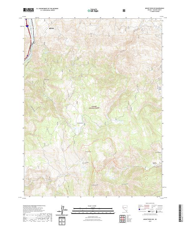 Mount Rose NW topographic map thumbnail