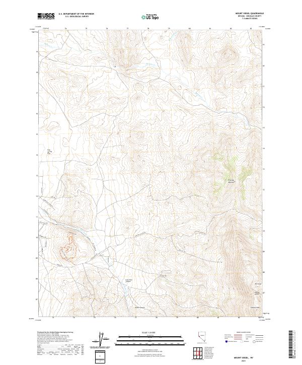 Mount Siegel topographic map thumbnail