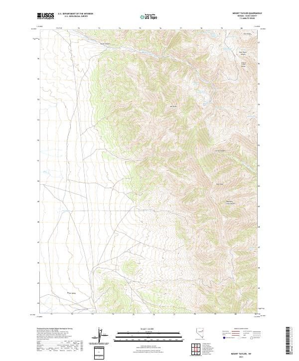 Mount Taylor 2021 topographic map thumbnail