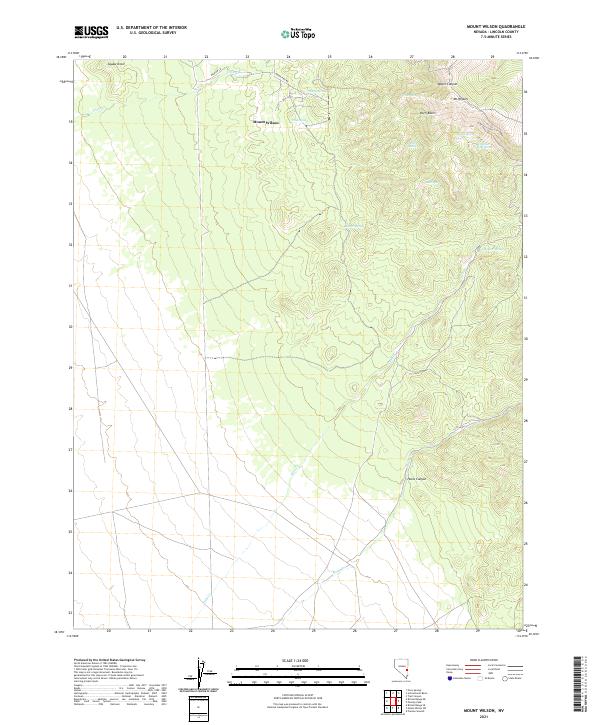 Mount Wilson 2021 topographic map thumbnail