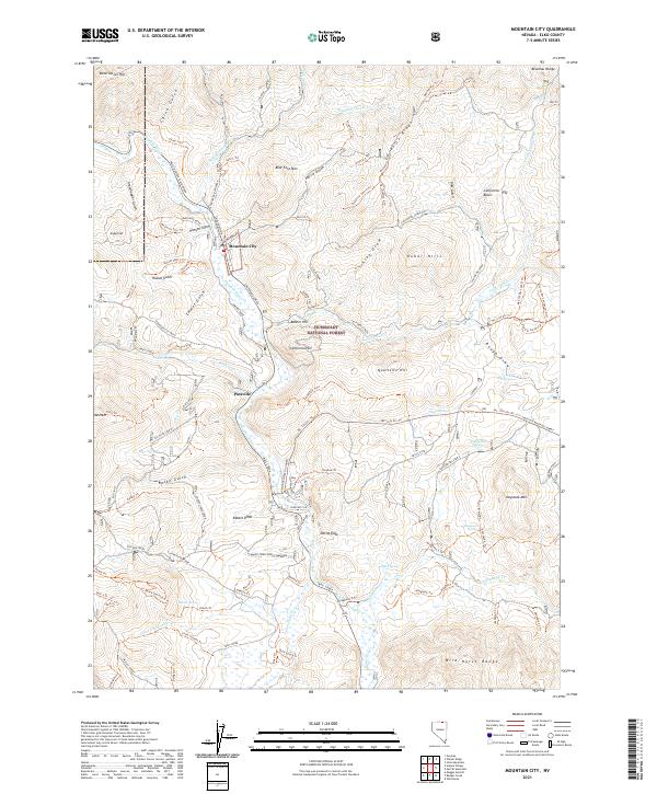 Mountain City 2021 topographic map thumbnail